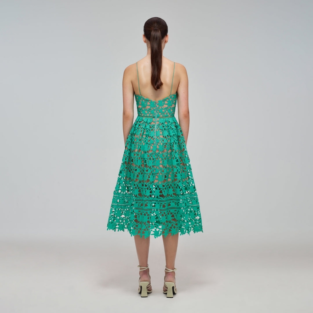 Self-Portrait Spearmint Azaelea Midi Dress - Picture 3 of 3